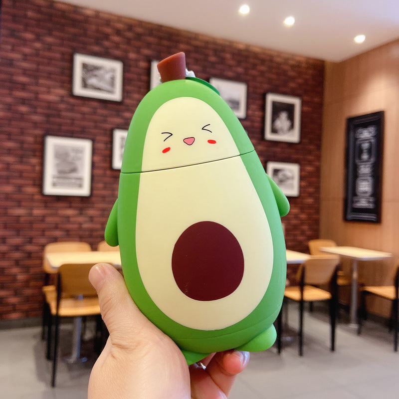 Cute Cartoon Avocado Glass -Double Layer