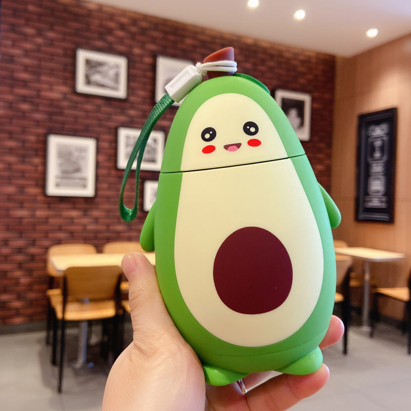 Cute Cartoon Avocado Glass -Double Layer