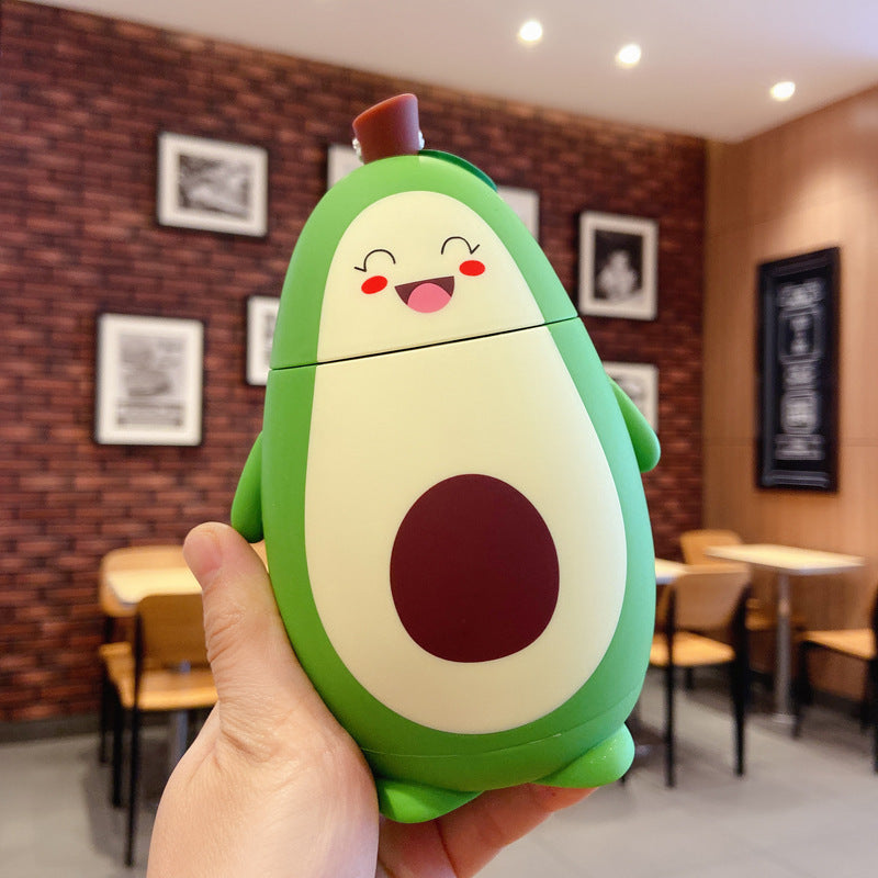 Cute Cartoon Avocado Glass -Double Layer