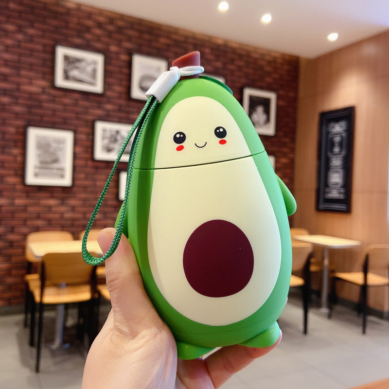 Cute Cartoon Avocado Glass -Double Layer